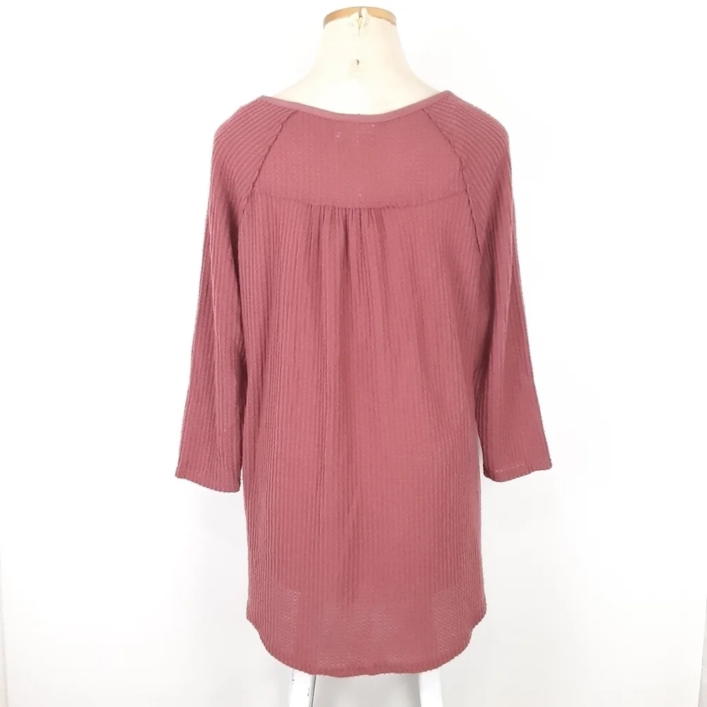 Melloday | Plus Size Thermal Waffle Knit Top_5